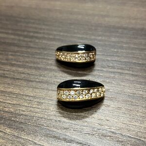 Vintage Black and Gold Earrings